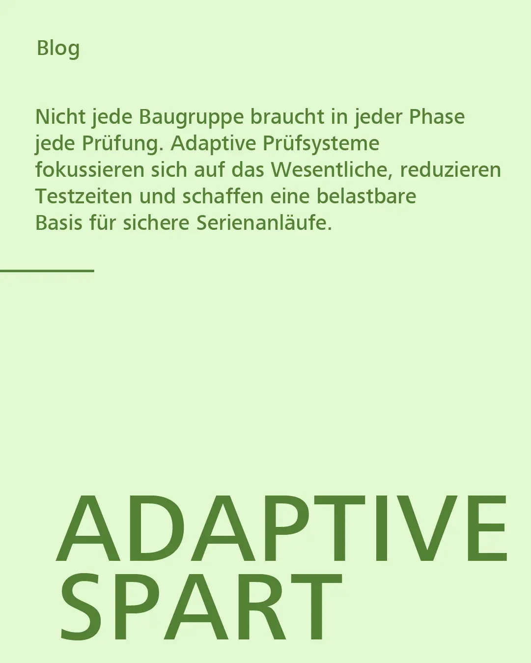 Adaptive Prüfsysteme