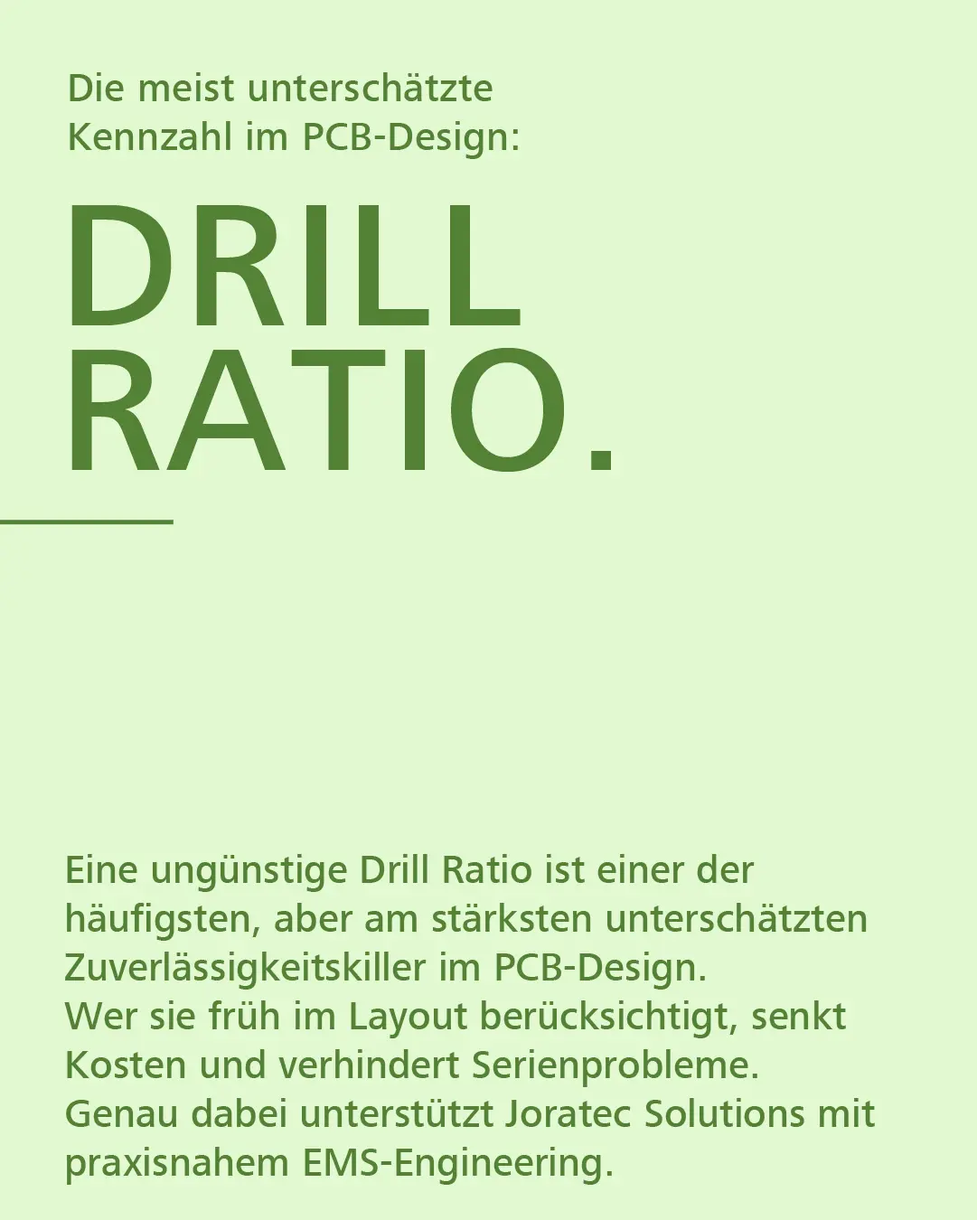 Drill Ratio in der pcb entwicklung