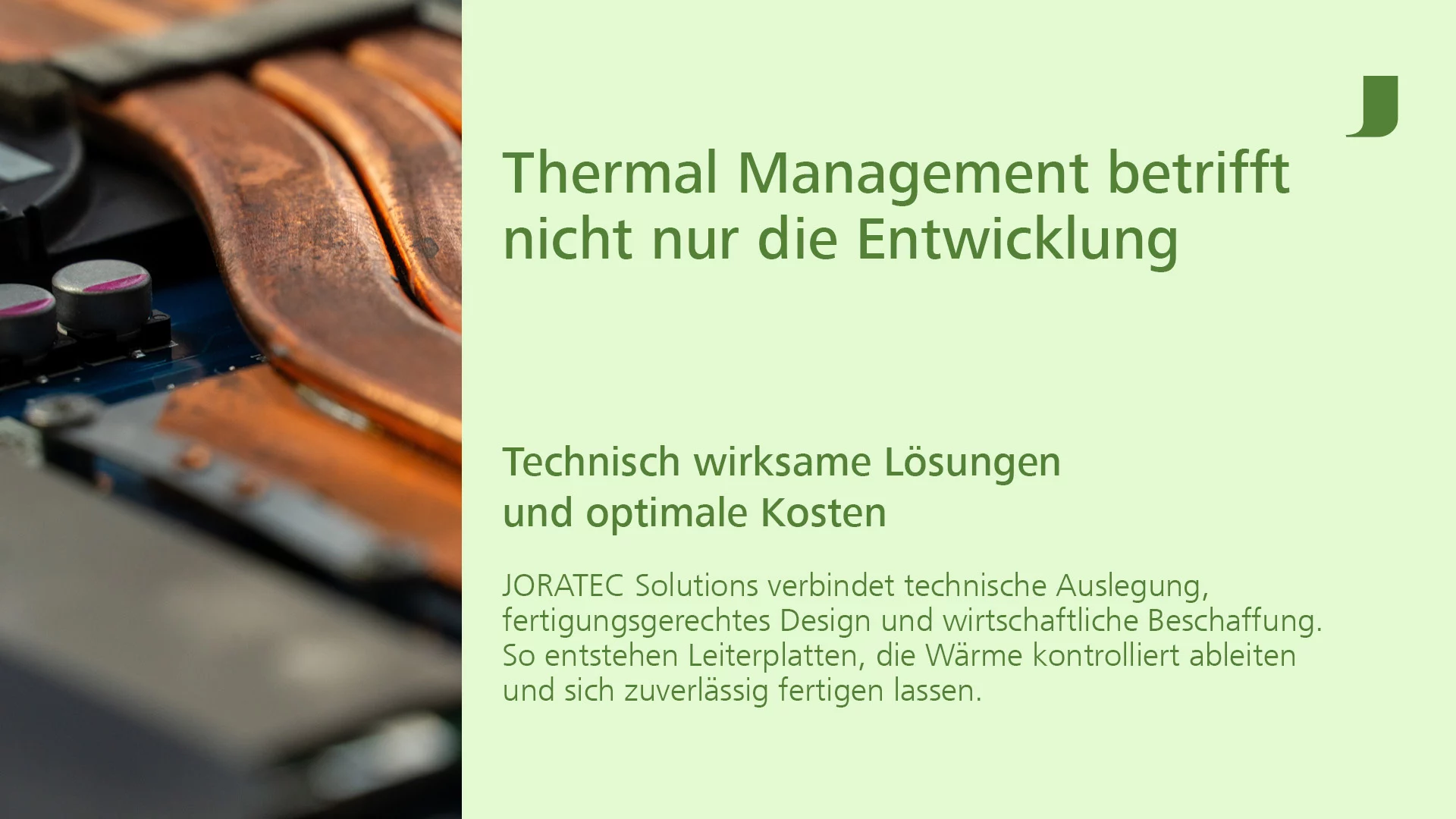 Termal Management für EMS Einkäufer JORATEC Solution